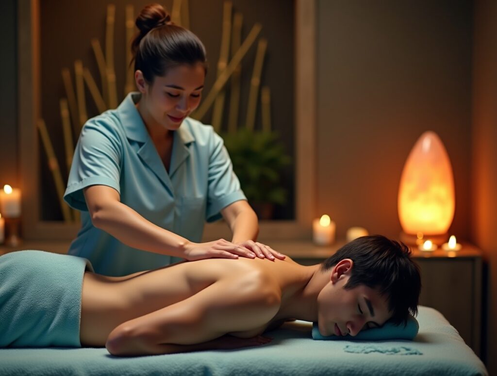 Busy Professionals Recover Quickly With Relaxing Business Trip Massage during Travel